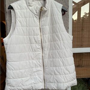 Michaels Kors Women's Cream Quilted Vest
